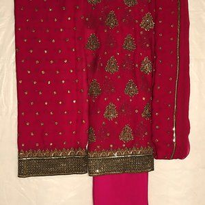 Woman's unstitched Pakistani suit